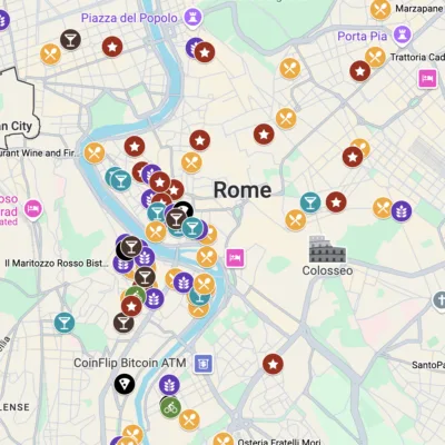 Rome Google Map Pins